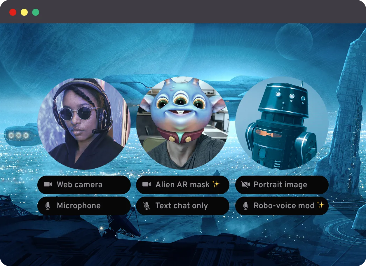 Illustration of roleplaying mode in browser